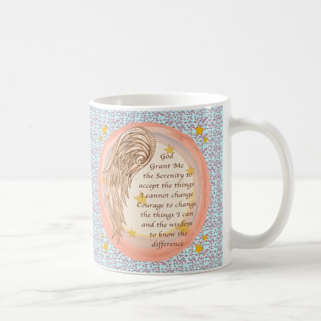Angel Serenity Prayer Coffee Mug (Right)