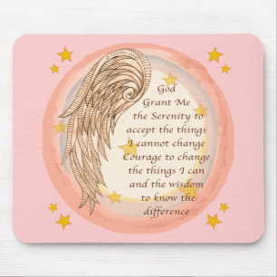 Angel Serenity Prayer Mouse Pad