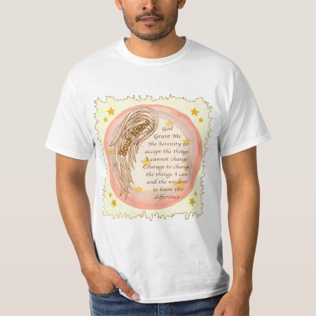 Angel Serenity Prayer  T-Shirt (Front)