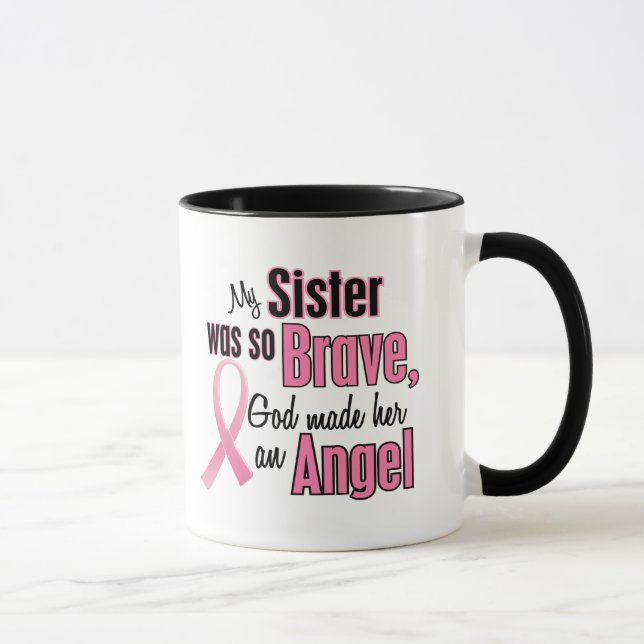Angel SISTER Breast Cancer T-Shirts & Apparel Mug (Right)