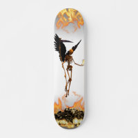 Angel Skeleton Demon Wings Flames