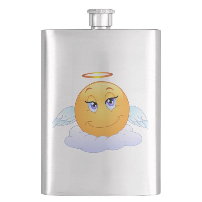 Angel smiley hip flask (Front)