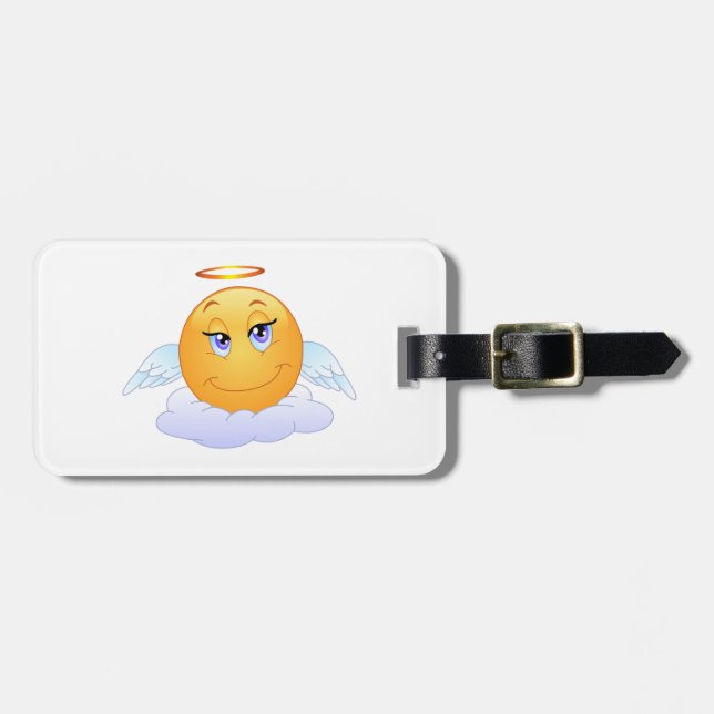 Angel smiley luggage tag (Front Horizontal)