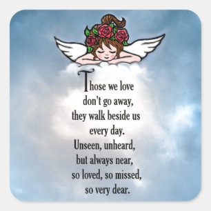 Angel "So Loved" Square Sticker