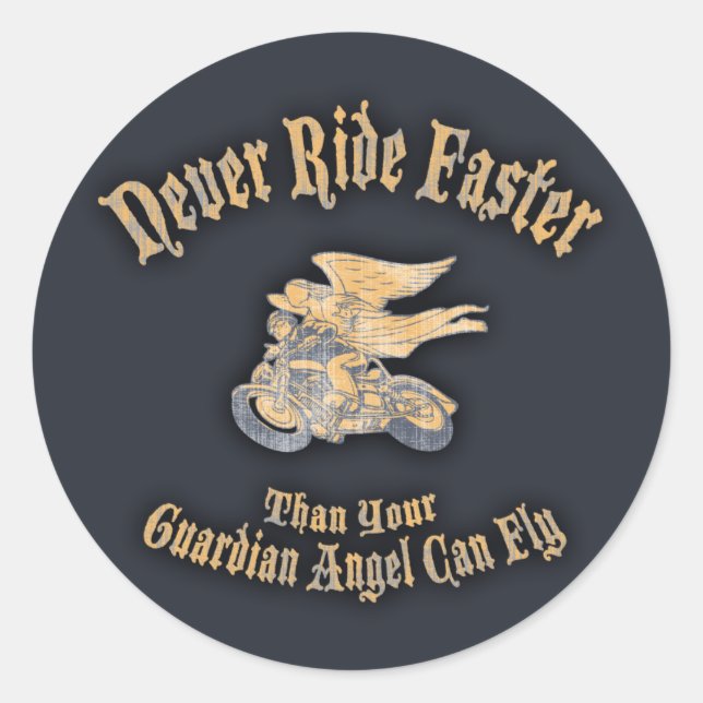 Angel Speed Classic Round Sticker (Front)