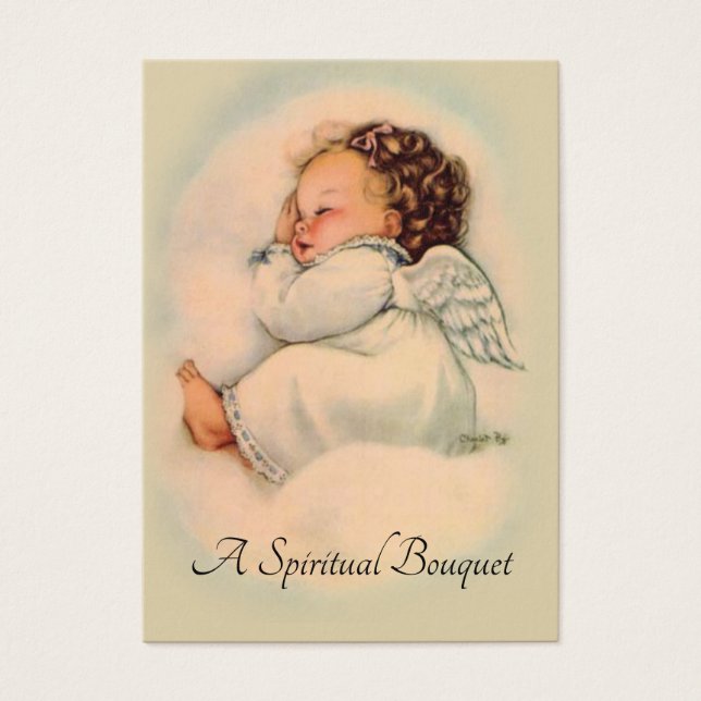 Angel Spiritual Bouquet Prayer Holy Card (Front)