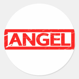 Angel Stamp Classic Round Sticker