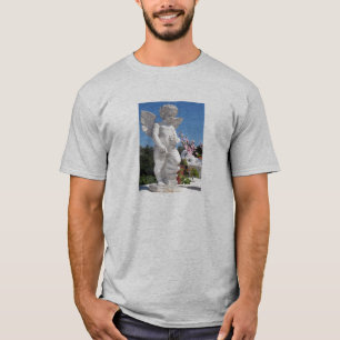Angel Statue In Grey T-Shirt