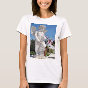 Angel Statue In Lime Green T-Shirt