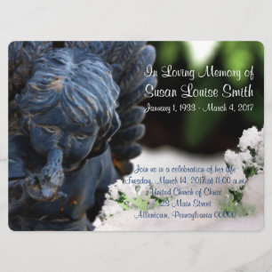 Angel Statue Memorial Service Announcement