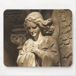 Angel Statue with Crossed Hands, Buenos Aires Mouse Pad