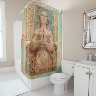Angel Stylish Print Bathroom Deco Shower Curtain