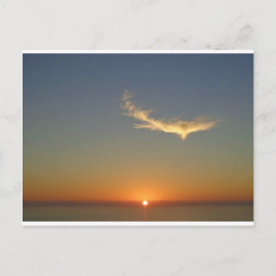 angel sunset postcard