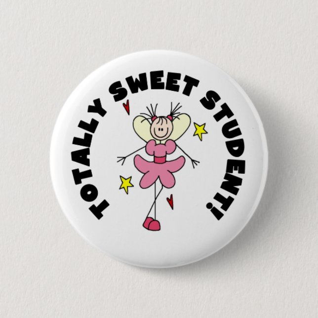 Angel Sweet Student 6 Cm Round Badge (Front)