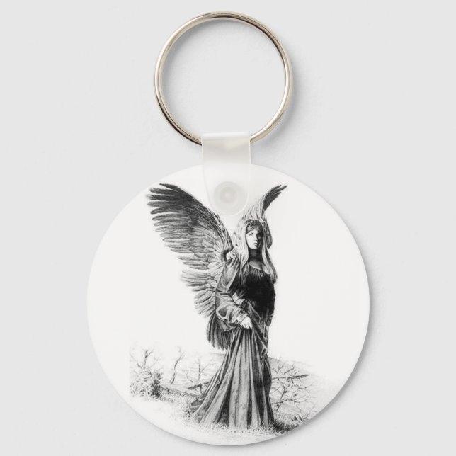angel tattoo key ring (Front)