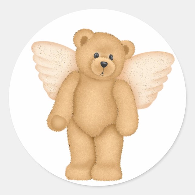 Angel Teddy Bear 4 Stickers (Front)