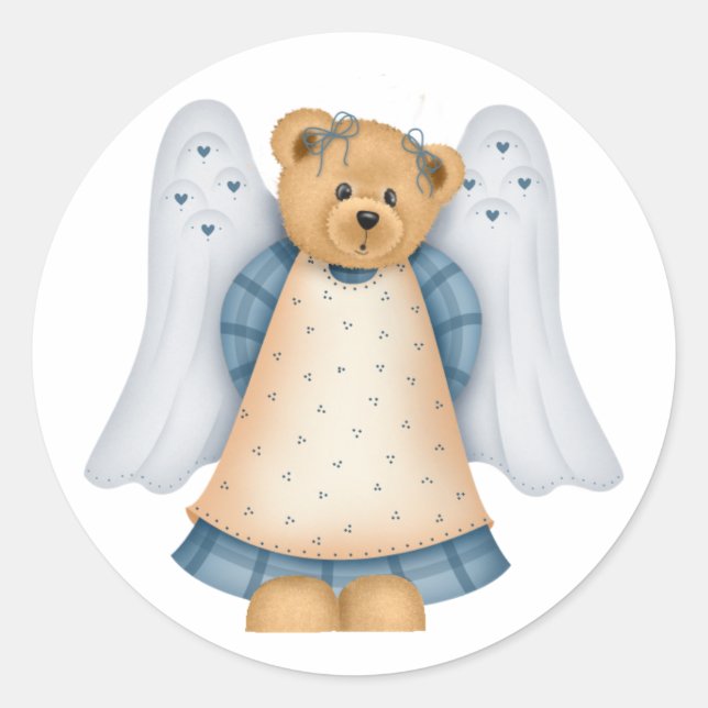 Angel Teddy Bear D11 Stickers (Front)