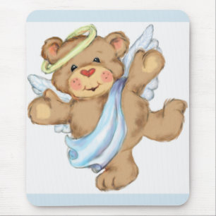 Angel Teddy Bear Mouse Pad