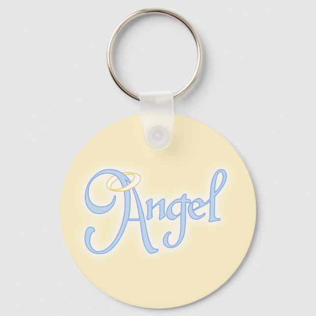 Angel Text Key Ring (Front)