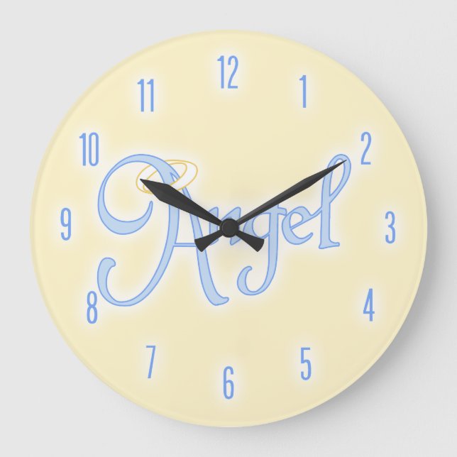 Angel text large clock (Front)