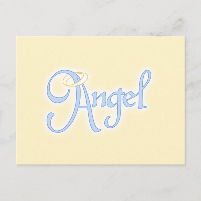 Angel Text Postcard (Front)