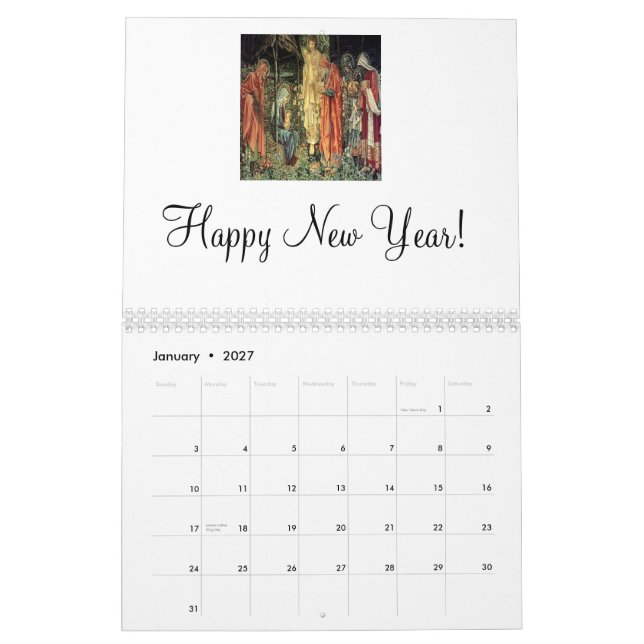 Angel & The Three Kings 2012 Calendar (Jan 2027)