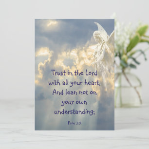  Angel Trust in the Lord Quote Inspirational Card