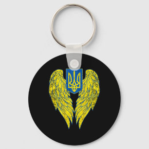 Angel Ukrainian Women's Flag Ukraine Wings Girl Fr Key Ring