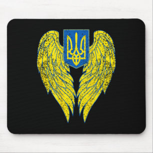 Angel Ukrainian Women's Flag Ukraine Wings Girl Fr Mouse Pad