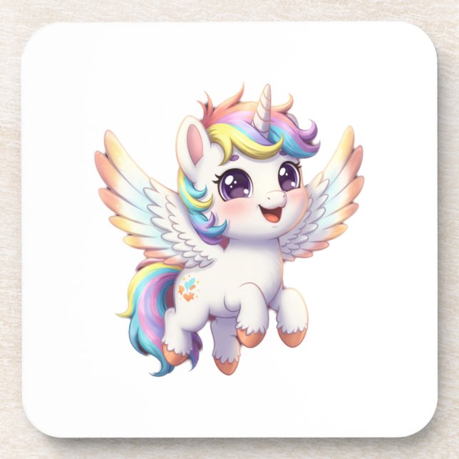 Angel unicorn is so cute coaster (Front)