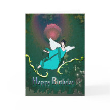 Angel universe stardust Happy Birthday card