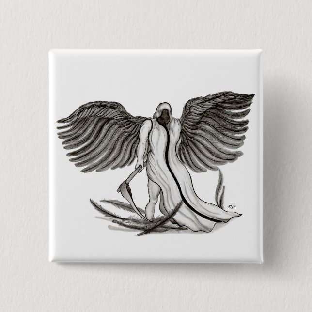 Angel Uriel 15 Cm Square Badge (Front)