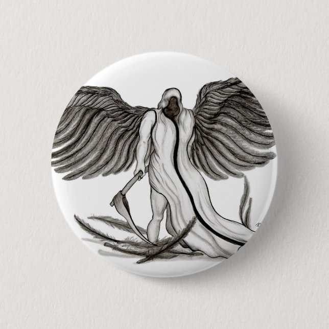 Angel Uriel 6 Cm Round Badge (Front)