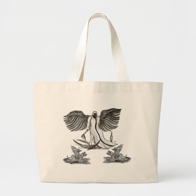 Angel Uriel Large Tote Bag (Front)