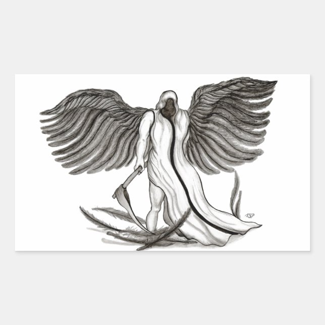 Angel Uriel Rectangular Sticker (Front)