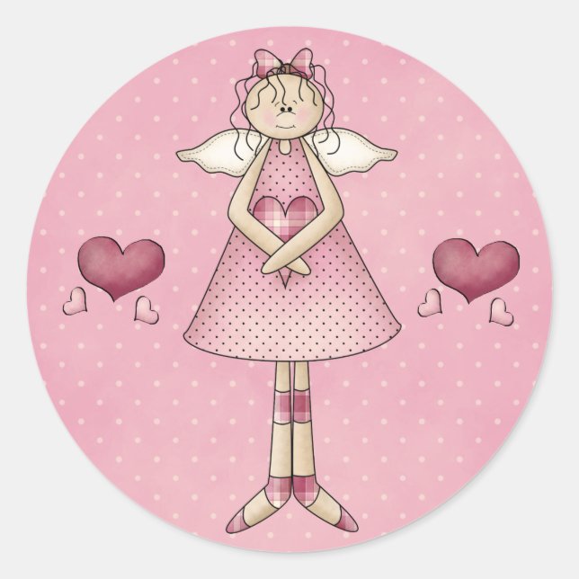 Angel Valentine's Day Stickers (Front)