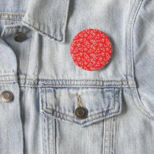 Angel Valentine's Hearts Pattern 6 Cm Round Badge