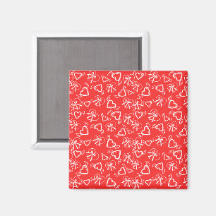 Angel Valentine's Hearts Pattern Magnet
