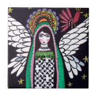 Angel Virgin of Guadalupe Art by Heather Galler