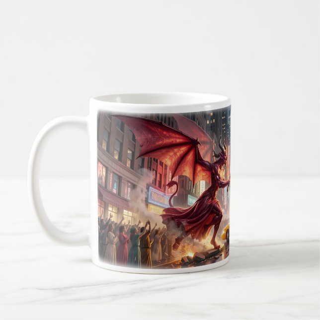 Angel vs Demon NYC Street Battle Epic Mug (Left)