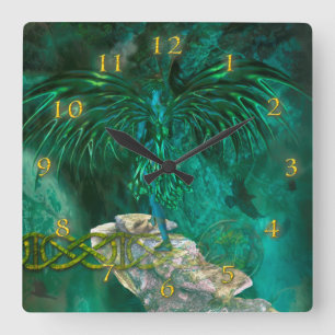 Angel Walker “REALM OF NEFERFANAWA” Square Wall Clock