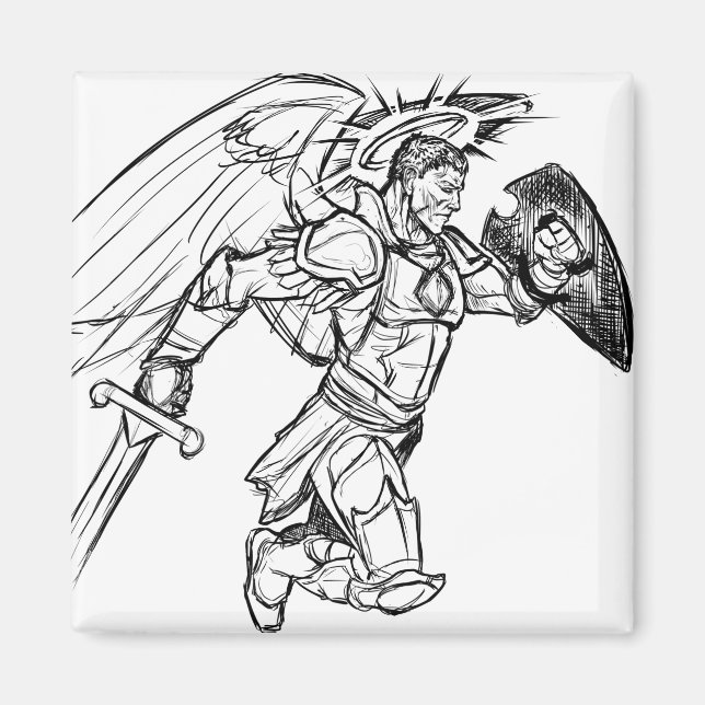 angel warrior magnet (Front)
