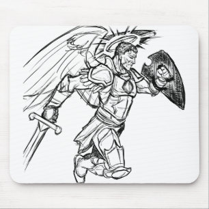 angel warrior mouse pad