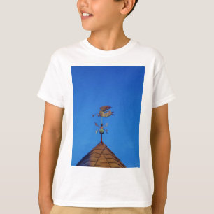Angel Weather Vane Bright Blue Sky T-Shirt