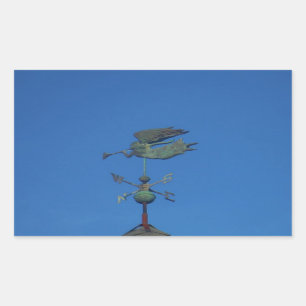 Angel Weather Vane Rectangular Sticker