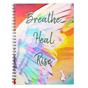 Angel Wing Rainbow – Butterfly Breathe Heal Rise Notebook