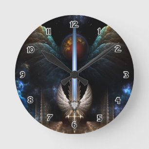 Angel Wing Sword Of Arkledious IMW Wall Clock