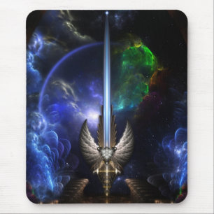 Angel Wing Sword Of Arkledious Sp Fractal Art Mouse Pad