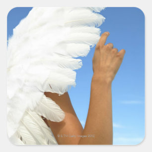 Angel wing with arm square sticker