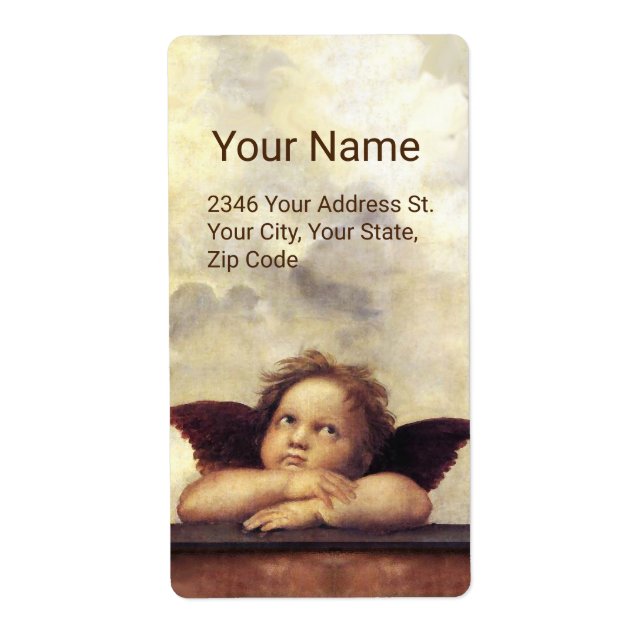 ANGEL / Winged Cherub and Clouds ,Raffaello Sanzio (Front)